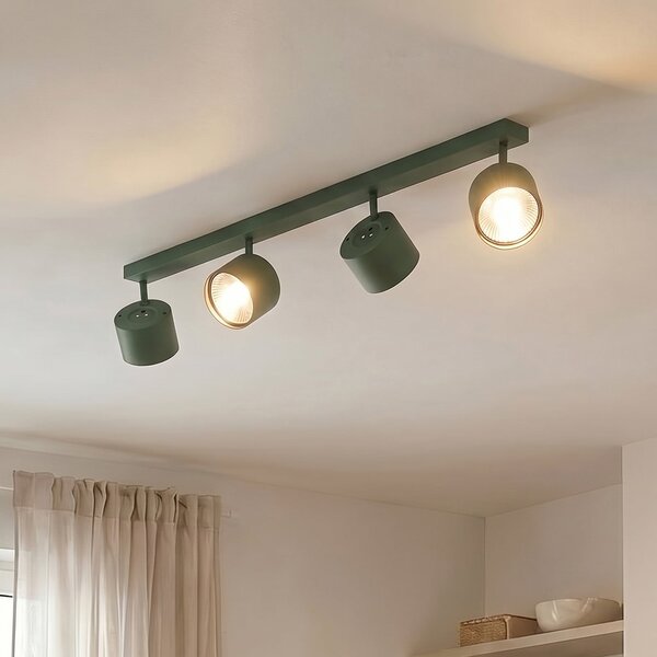 Argon Spot de tavan Chloe, verde, cu 4 becuri, reglabil, Verde, Camera de zi / sufragerie, Metal, Modern