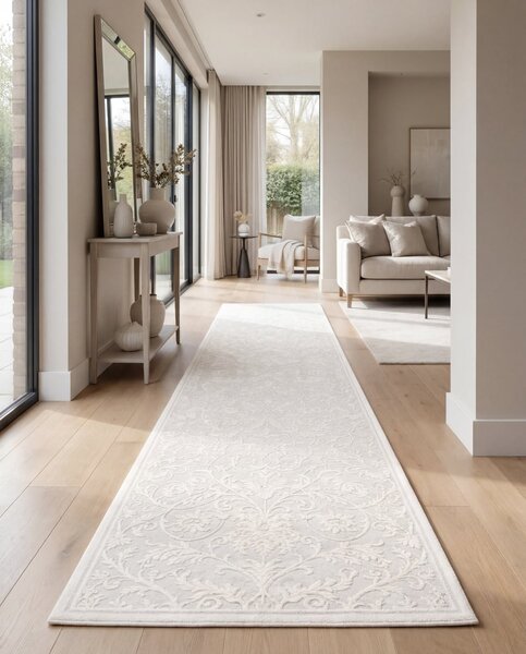 Traversa ITEA 42001-101, Inaltime Fir 10 mm, Latime 0.58m, Marime 95 x 200 cm, Ivory, Alb, Festonata / Surfilata / Tivita, Antialergica