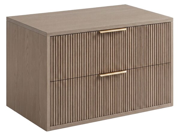 Dulap baie pentru lavoar Rea Mono 80cm Grey Oak
