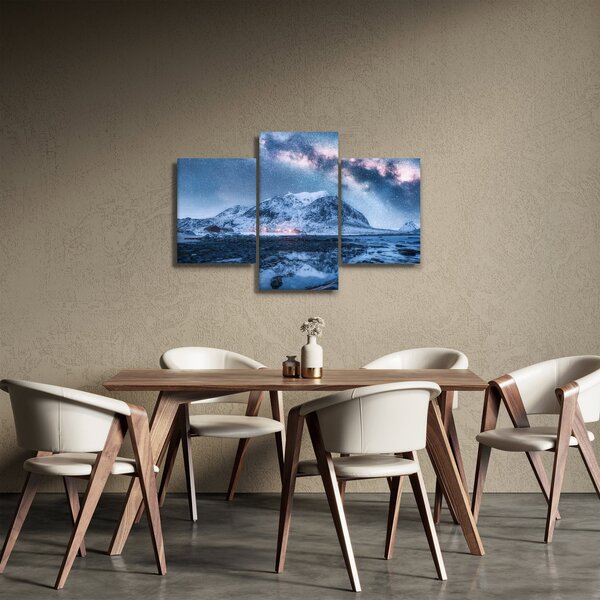 Tablou cu munți și ceul cu stele (90x60 cm)