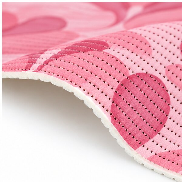 Covoras Antiderapant pentru Baie si Piscina Pink Flowers V23019A, 65 × 80 cm, Absorbant, tip Burete, PVC, Roz Pink Flowers