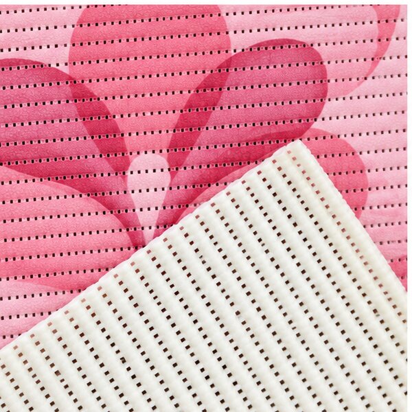 Covoras Antiderapant pentru Baie si Piscina Pink Flowers V23019A, 65 × 80 cm, Absorbant, tip Burete, PVC, Roz Pink Flowers