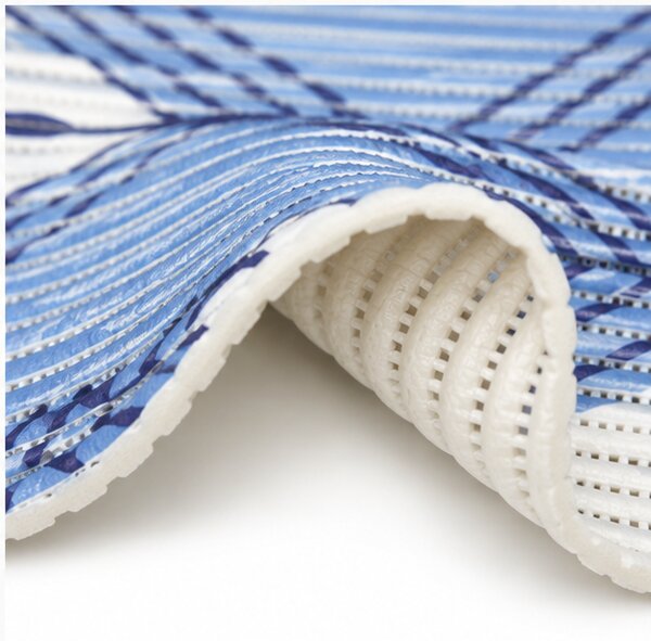 Covoras Antiderapant pentru Baie si Piscina Blue Arrows V24039A, 65 × 80 cm, Absorbant, tip Burete, PVC, Alb / Bleu Blue Arrows