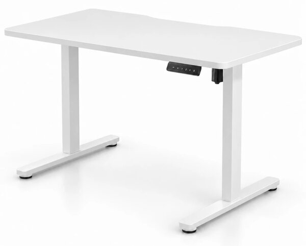 SIHOO D03 – Birou electric reglabil pe înălțime, blat dintr-o singură piesă 140 × 70 cm, reglaj 72–120 cm, sistem anticoliziune, capacitate 60 kg, Alb