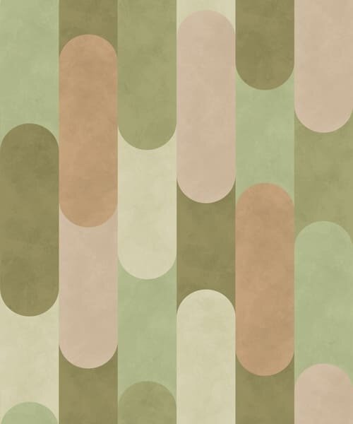 Tapet Model geometric cu forme verticale rotunjite, Tapet abstract, a01235 : Uwalls.ro