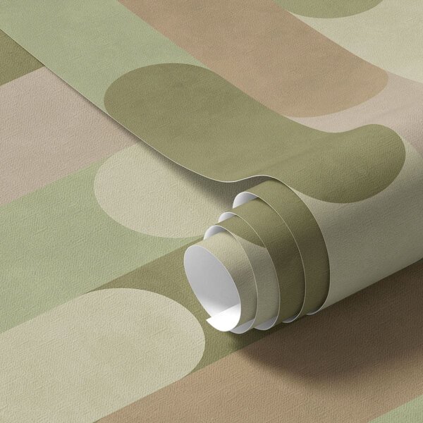 Tapet Model geometric cu forme verticale rotunjite, Tapet abstract, a01235 : Uwalls.ro