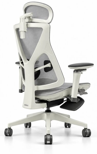 Scaun ergonomic ANEW ARYSE D3, Suport Lombar Trio Dinamic , Cotiere 5D Dual-Axis, Tetieră Reglabilă, Mecanism Sensibil la Greutate cu Seat-Slider, Suport Picioare, Mesh, Gri