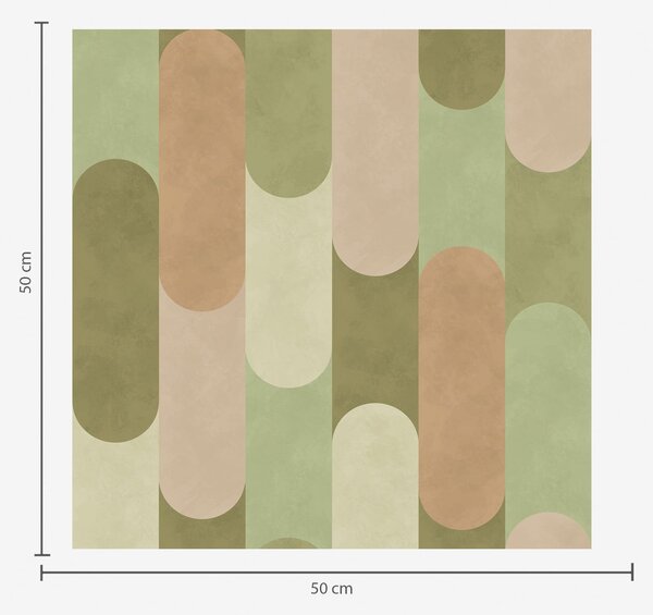 Tapet Model geometric cu forme verticale rotunjite, Tapet abstract, a01235 : Uwalls.ro