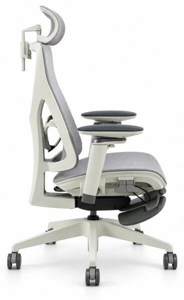 Scaun ergonomic ANEW ARYSE D3, Suport Lombar Trio Dinamic , Cotiere 5D Dual-Axis, Tetieră Reglabilă, Mecanism Sensibil la Greutate cu Seat-Slider, Suport Picioare, Mesh, Gri