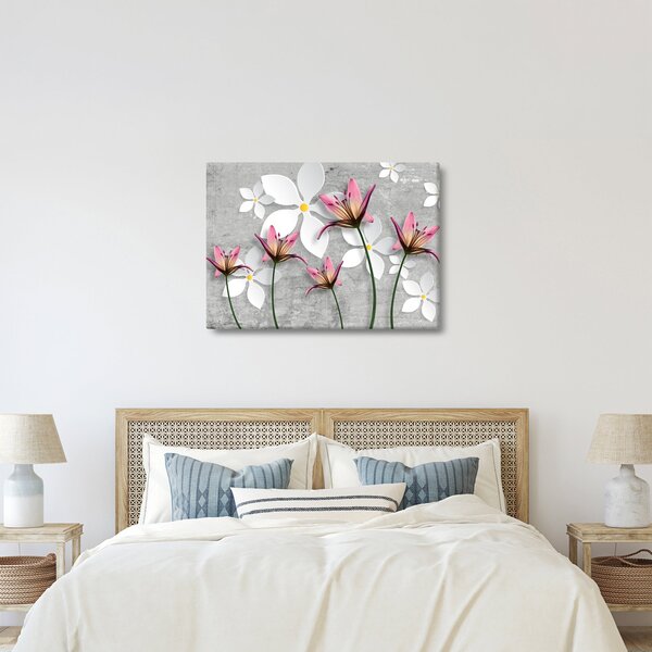Tablou cu abstracție florală (70x50 cm)