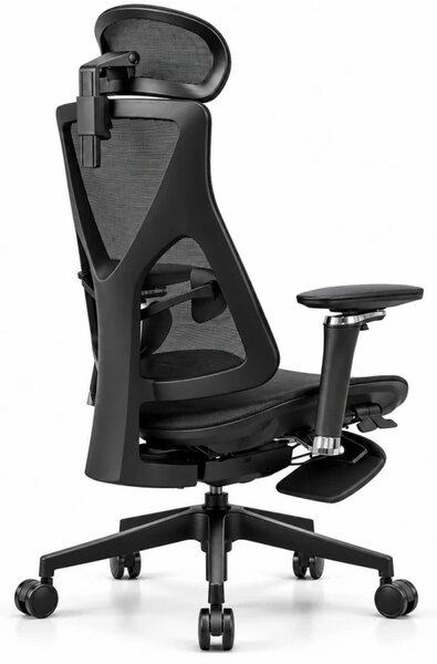 Scaun ergonomic ANEW ARYSE D3, Suport Lombar Trio Dinamic , Cotiere 5D Dual-Axis, Tetieră Reglabilă, Mecanism Sensibil la Greutate cu Seat-Slider, Suport Picioare, Mesh, Negru