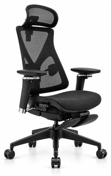 Scaun ergonomic ANEW ARYSE D3, Suport Lombar Trio Dinamic , Cotiere 5D Dual-Axis, Tetieră Reglabilă, Mecanism Sensibil la Greutate cu Seat-Slider, Suport Picioare, Mesh, Negru