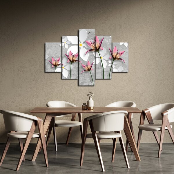 Tablou cu abstracție florală (150x105 cm)