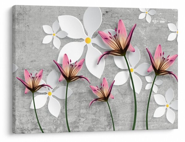 Tablou cu abstracție florală (70x50 cm)