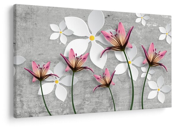 Tablou cu abstracție florală (90x60 cm)