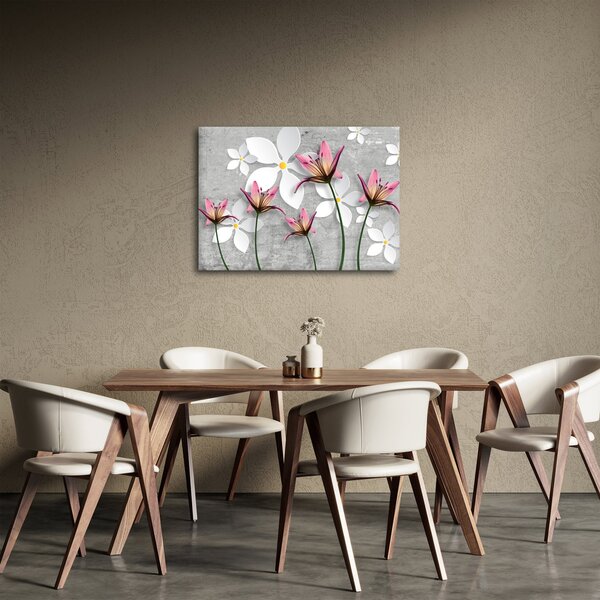 Tablou cu abstracție florală (70x50 cm)