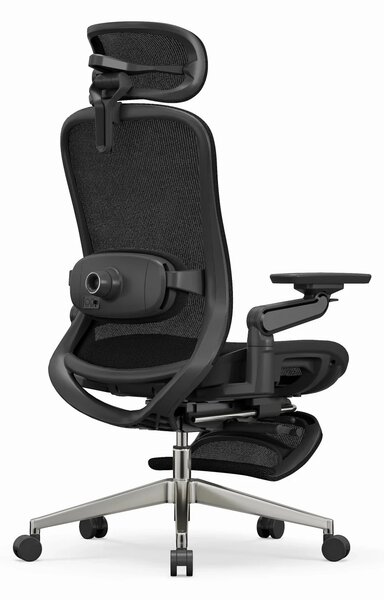 RESIGILAT- SYNO-H-MF Scaun ergonomic, suport lombar cu Masaj, sezut translatabil, cotiere 6D, tetiera 2D, suport picioare, Mesh, Negru