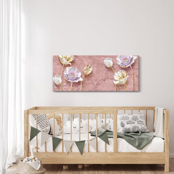 Tablou cu flori (120x50 cm)