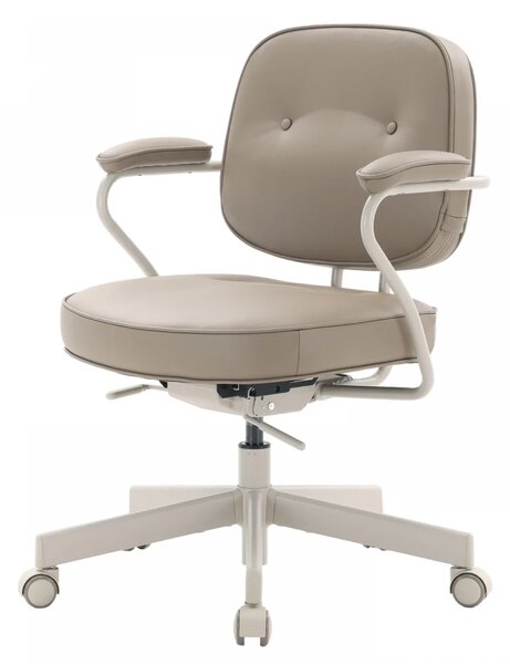 Scaun ergonomic SIHOO L3C Luxury Accent – Șezut culisant, Spătar reglabil, Suport lombar ergonomic, Reclinare 125°, Bază metalică, Rezistent 136 kg, Latte