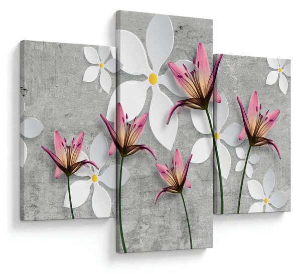 Tablou cu abstracție florală (90x60 cm)