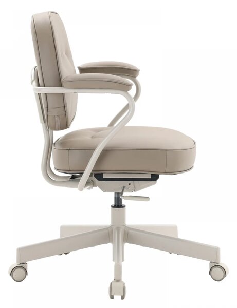 Scaun ergonomic SIHOO L3C Luxury Accent – Șezut culisant, Spătar reglabil, Suport lombar ergonomic, Reclinare 125°, Bază metalică, Rezistent 136 kg, Latte