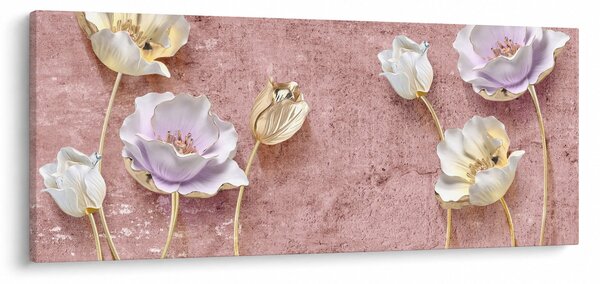 Tablou cu flori (120x50 cm)