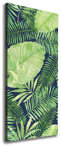 Pictură pe pânză frunze tropicale