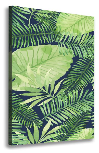 Pictură pe pânză frunze tropicale