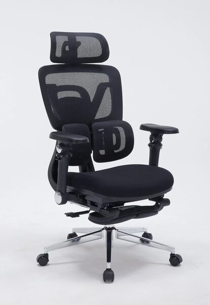 RESIGILAT- AERONIX SG630 FOAM SEAT Black – Scaun ergonomic premium FOAM SEAT, Cotiere 7D, Suport Lombar Dublu, Șezut Translație, Mecanism multifunctional inclinare/blocare, Suport pentru picioare
