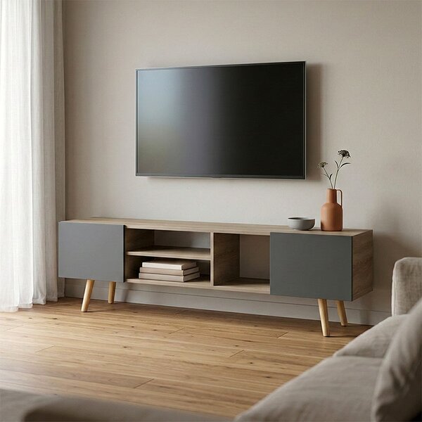 Comoda TV, Osclo, Antracit, 30x160x41 cm