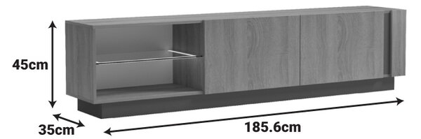 Comoda TV, Vario, Sonoma, 35x185.6x45 cm