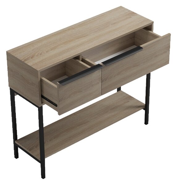 Consola, Nordic, Negru, 29.5x90x76 cm