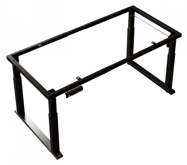 ELEVON ST01 - Cadru electric reglabil pentru birou, 2 motoare, înălțime reglabilă 70–114 cm, structură extensibilă 112–165 cm, 4 memorii, senzor anti-coliziune, funcționare silențioasă, Negru
