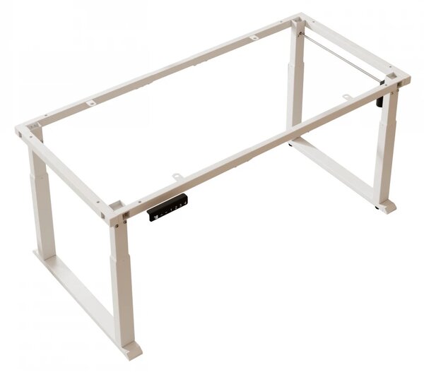 ELEVON ST01 - Cadru electric reglabil pentru birou, 2 motoare, înălțime reglabilă 70–114 cm, structură extensibilă 112–165 cm, 4 memorii, senzor anti-coliziune, funcționare silențioasă, Alb
