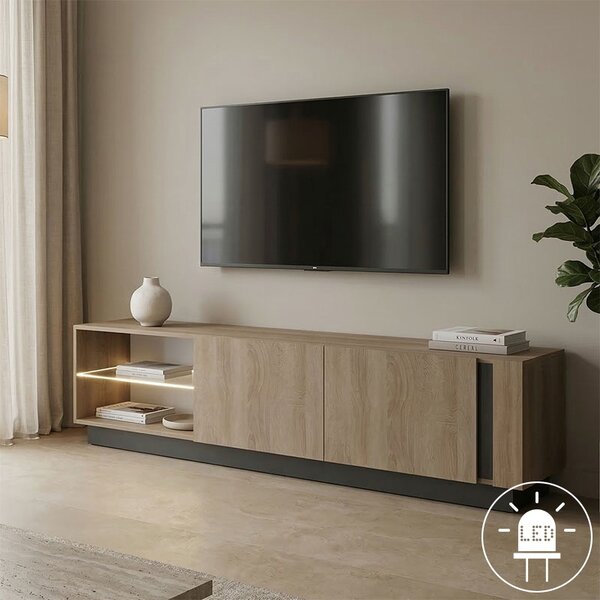 Comoda TV, Vario, Sonoma, 35x185.6x45 cm