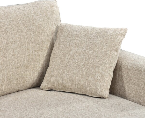 Coltar extensibil pe dreapta cu spatiu de depozitare, Kamore, Bej, 146x223x85 cm