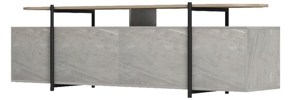 Comoda TV, Medousa, Gri, 35.5x160x50 cm