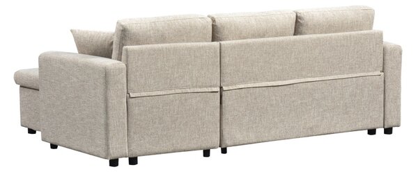 Coltar extensibil pe dreapta cu spatiu de depozitare, Kamore, Bej, 146x223x85 cm