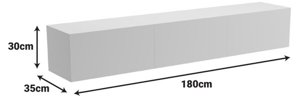 Comoda, Rival, Alb, 35x180x30 cm