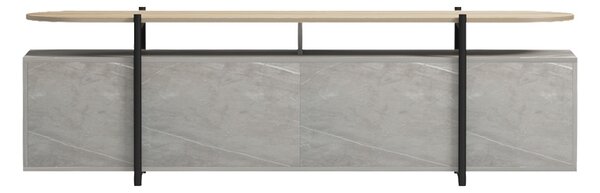 Comoda TV, Medousa, Gri, 35.5x160x50 cm