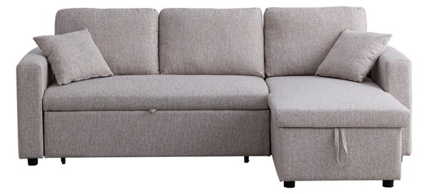 Set mobilier studenti masute de cafea si canapea modulara, 3 buc, Zene, Natural, 223x146x85 cm