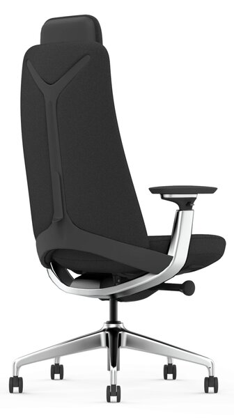 Scaun Ergonomic Premium cu Tetieră Reglabilă, Suport Lombar Ajustabil, Cotiere 3D, Mecanism Multifuncțional și Bază din Aluminiu, Negru