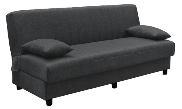 Canapea extensibila cu spatiu de depozitare Romina, Gri, 180x75x85 cm