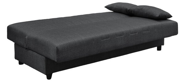 Canapea extensibila cu spatiu de depozitare Romina, Gri, 180x75x85 cm