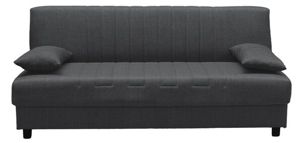 Canapea extensibila cu spatiu de depozitare Romina, Gri, 180x75x85 cm