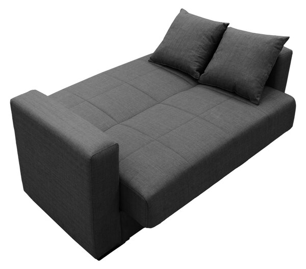Canapea extensibila cu spatiu de depozitare Vox, Antracit/Negru, 180x75x85 cm