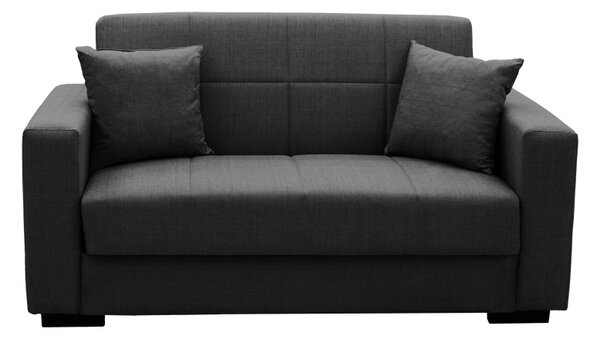 Canapea extensibila cu spatiu de depozitare Vox, Antracit/Negru, 180x75x85 cm