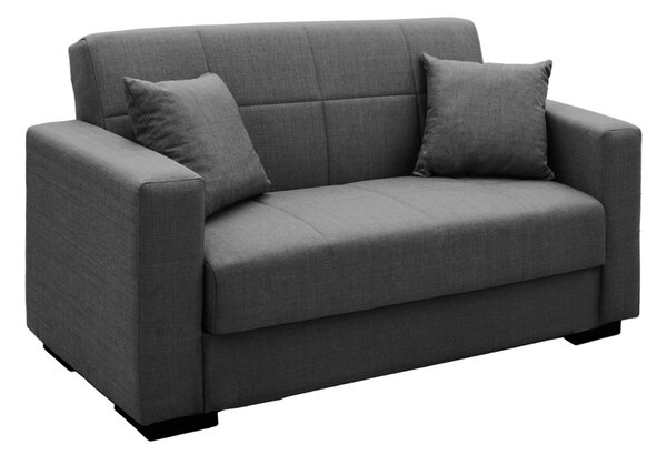 Canapea extensibila cu spatiu de depozitare Vox, Gri/Negru, 180x75x85 cm