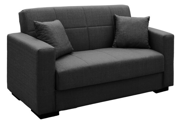 Canapea extensibila cu spatiu de depozitare Vox, Antracit/Negru, 180x75x85 cm