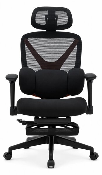 DeluxStar YX-977 NEXOR PRO FOAM SEAT – Scaun Ergonomic cu Suport Lombar 3D, Tetieră 3D, Cotiere 4D, Șezut Glisant, Înclinare 140°, Suport pentru Picioare, Negru